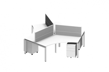 Plaza 120 degree workstations