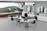 Plaza 120 degree workstations