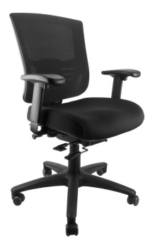 Siena Mid Back Synchro Tilt Chair with arms, 160kg rating