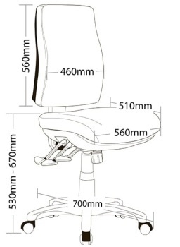 Newton High Back Ergo Chair, 140kg rating