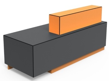 Rubik Reception Desk Rectangular Hob