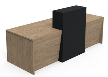 Finesse Reception Desk, Angled Modesty