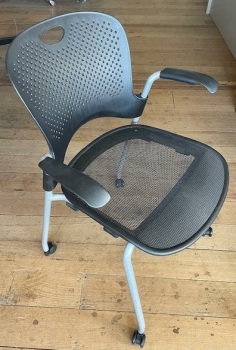 Herman Miller, Caper Mesh Seat Visitor Chairs, Made in USA