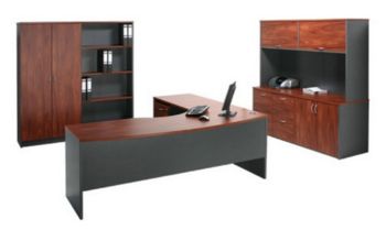 Excel Ergo-Curve Workstation and Cupboards