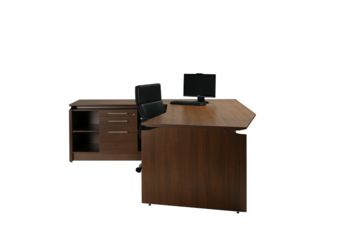 Vantage V1  Angled Top Desk & Return