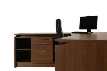 Vantage V1  Angled Top Desk & Return