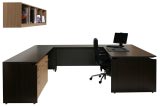 Vantage V2 U-Shaped Desk Setting with Wall-Mounted Shelf Unit