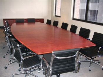 Jarrah Timber Veneer Board Table with Charcoal H Base