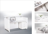 Hugo Reception Desk - Gloss White finish