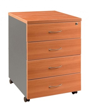 OM Mobile Pedestal 4 shallow drawers