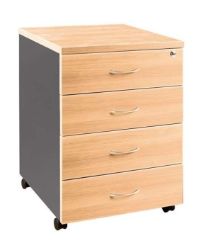 OM Mobile Pedestal 4 shallow drawers