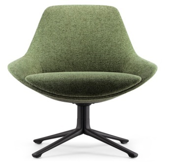 Lutie Club Lounge Chair, 4 way base