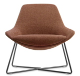 Lutie Club Lounge Chair, Cross Base