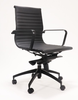 Indigo Mid Back, All Black Exec Chair