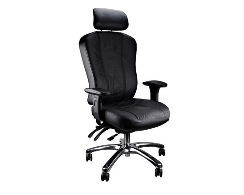 Multiform High Back, Black Leather Executive Chair