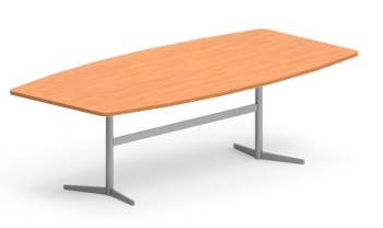 Boatshape Table with Twin End Base