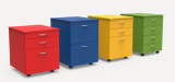 Excel Mobile Pedestal - 2 & 1 File drawer, 48 colours