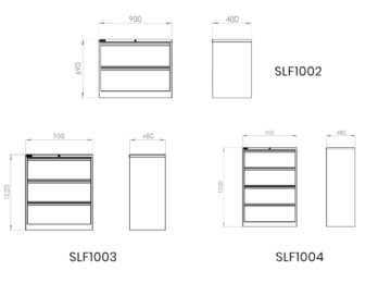Stronghold Lateral Filing Cabinets, Aust Made