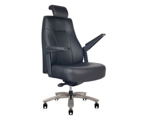 Monarch 24/7 Chair, 185kg rating, Black Leather