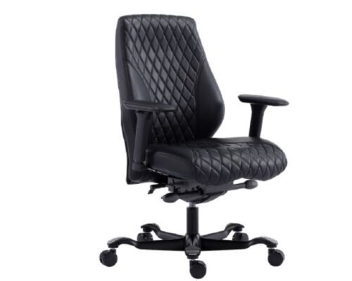 Diamond High Back Executive, Black Leather, 200kg rating