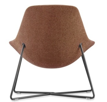 Lutie Club Lounge Chair, Cross Base