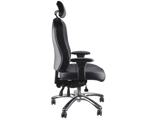 Multiform High Back, Black Leather Executive Chair