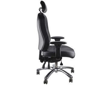 Multiform High Back, Black Leather Executive Chair
