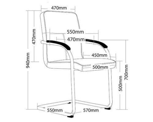 Rose Visitor Chair with arms